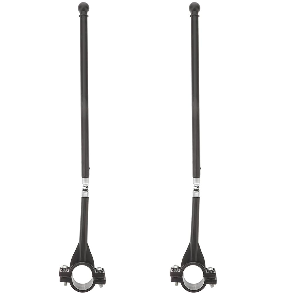 Black bicycle handlebar spring flagpole comes with a small flag, which can be customized